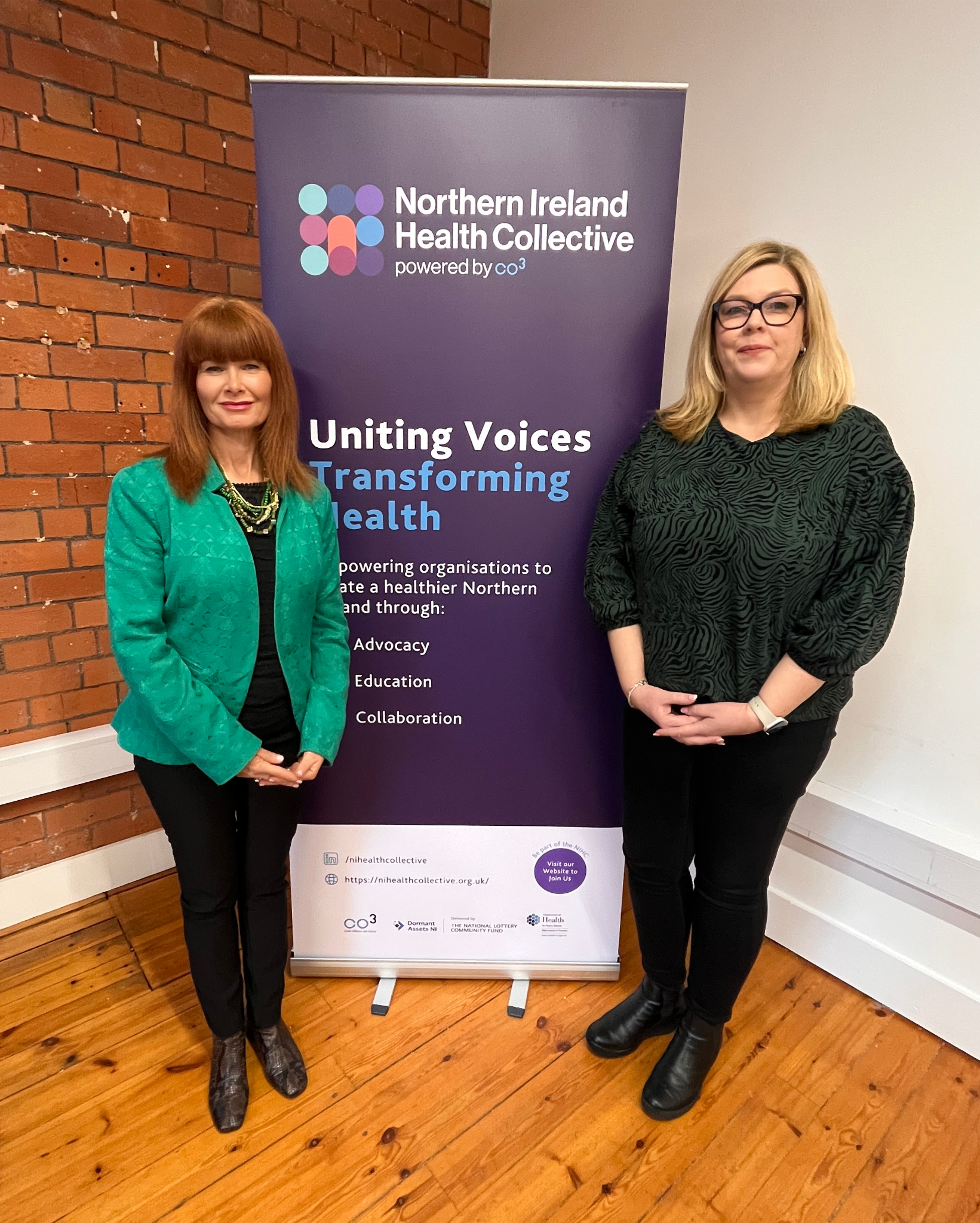Gillian Lewis and Valerie McConville Gillian Lewis, Head of NI Health Collective, and Valerie McConville, Chief Executive of CO3